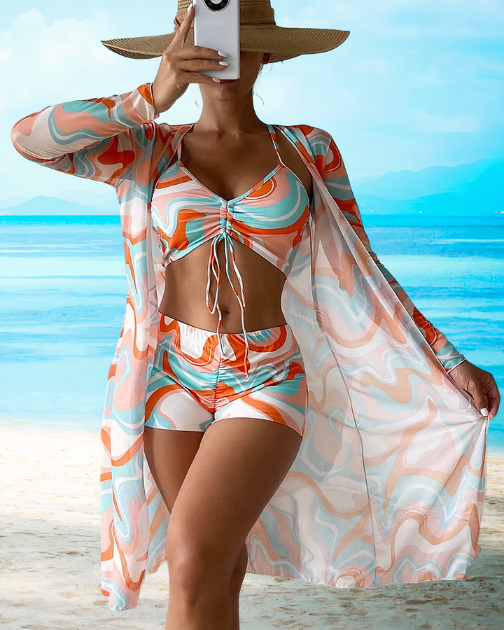 Angela | Women's High Waist Covering Bikini Set
