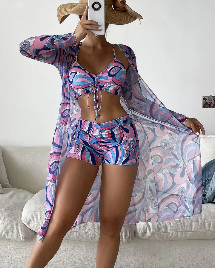 Angela | Women's High Waist Covering Bikini Set