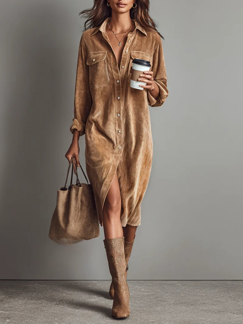 Samira | Women's Casual Button-Up Midi Dress