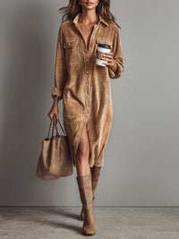 Samira | Women's Casual Button-Up Midi Dress