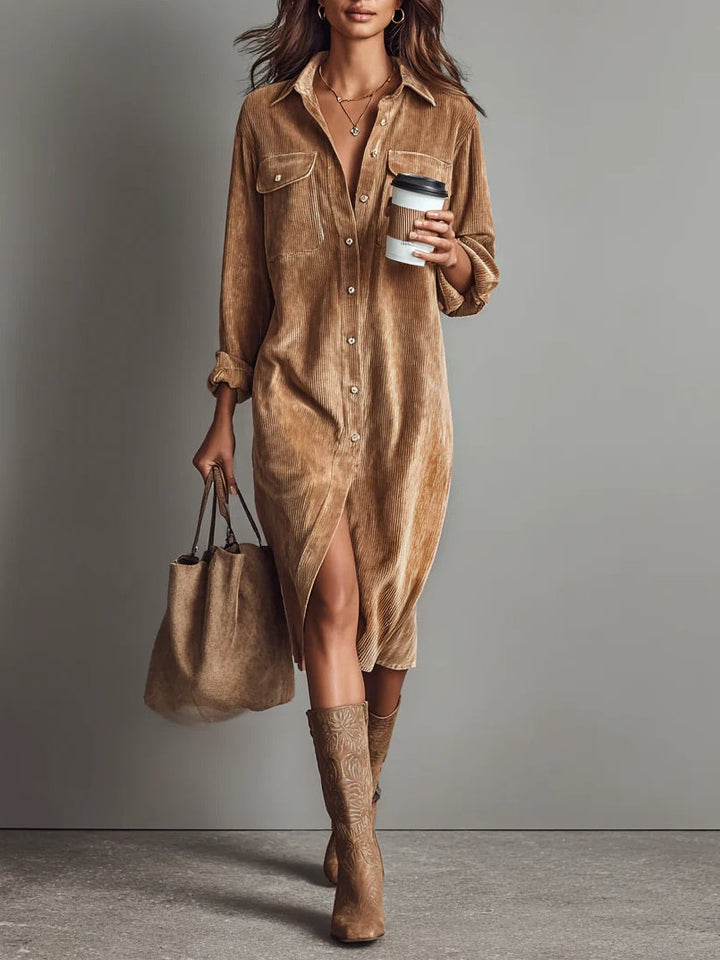 Samira | Women's Casual Button-Up Midi Dress