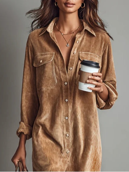 Samira | Women's Casual Button-Up Midi Dress