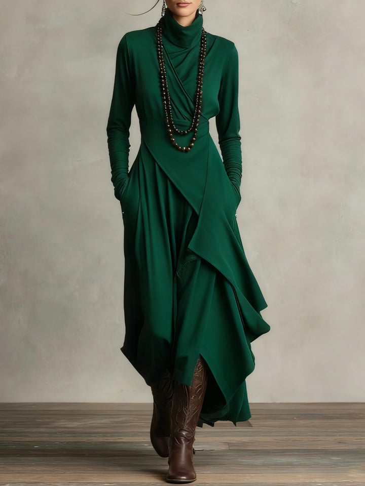 Elise | Women’s Elegant Turtleneck Maxi Dress