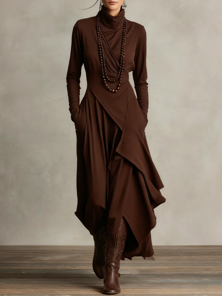 Elise | Women’s Elegant Turtleneck Maxi Dress