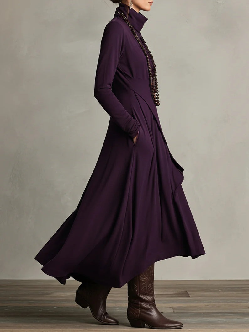 Elise | Women’s Elegant Turtleneck Maxi Dress