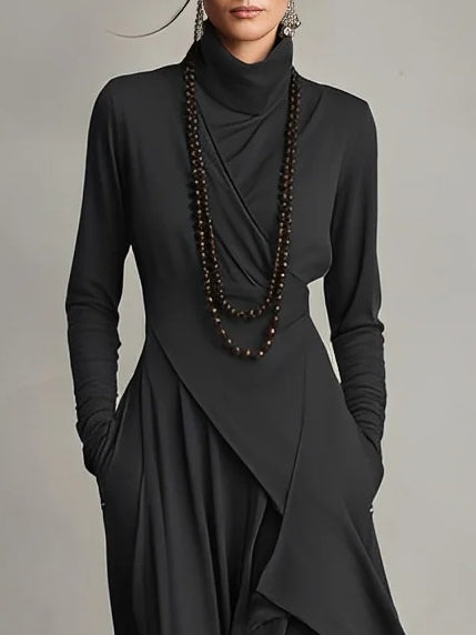Elise | Women’s Elegant Turtleneck Maxi Dress