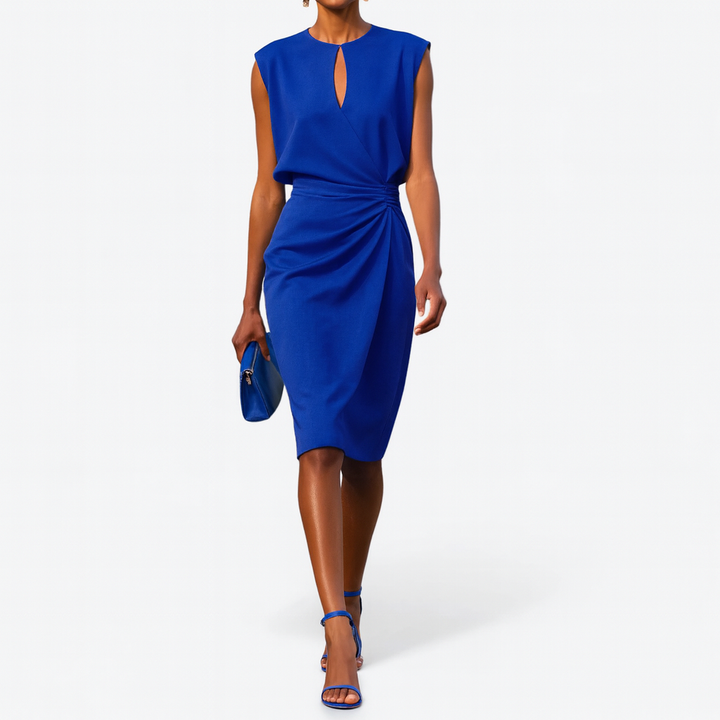 Livia | Women’s Elegant Keyhole Midi Dress