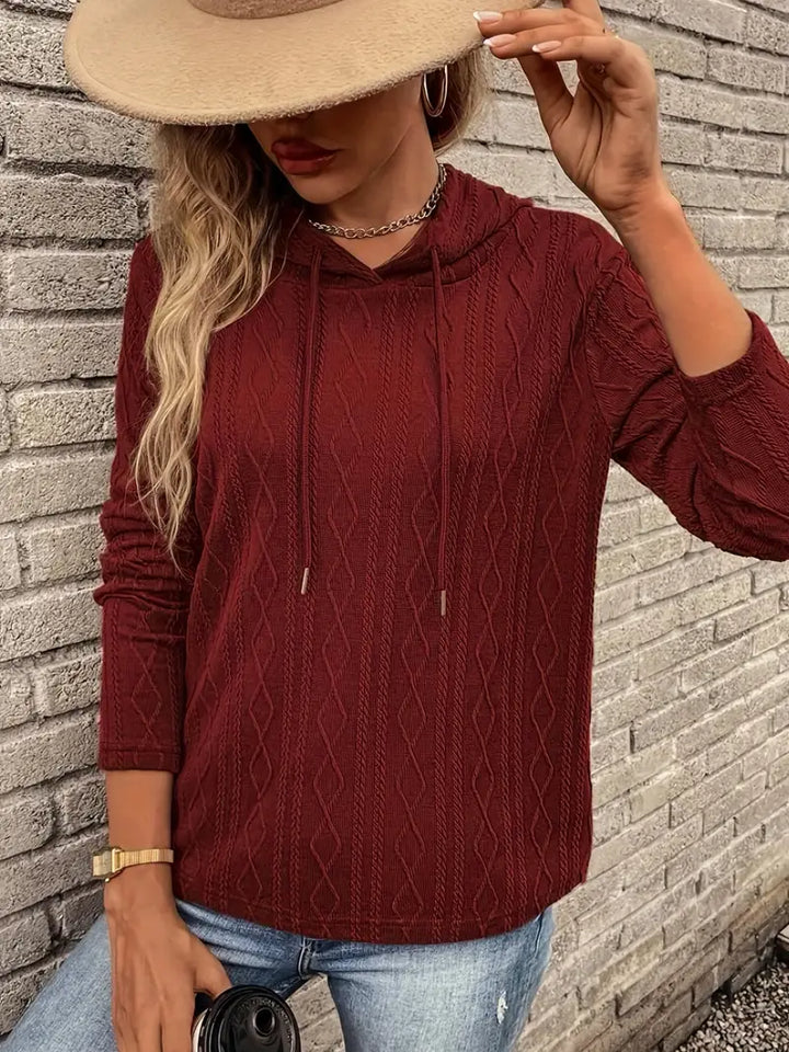 Naomi | Women’s Casual Textured Pattern Hoodie