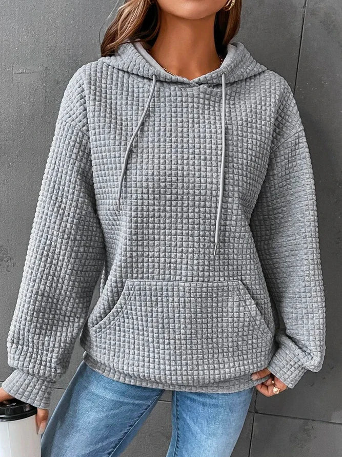 Bella | Women’s Textured Kangaroo Pocket Hoodie