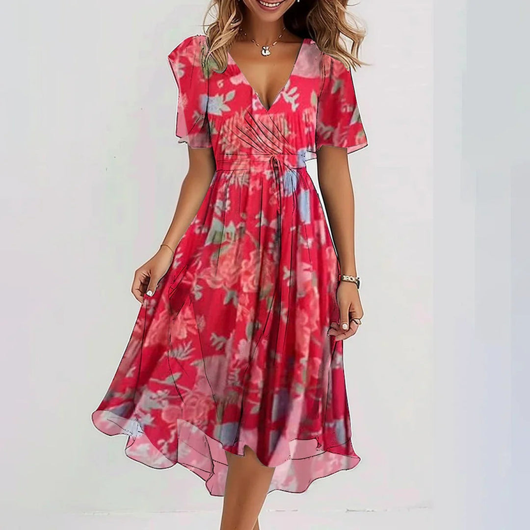 Kesia | Women’s Elegant Floral Summer Midi Dress