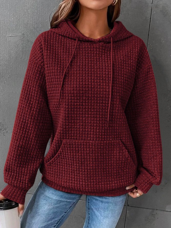 Bella | Women’s Textured Kangaroo Pocket Hoodie