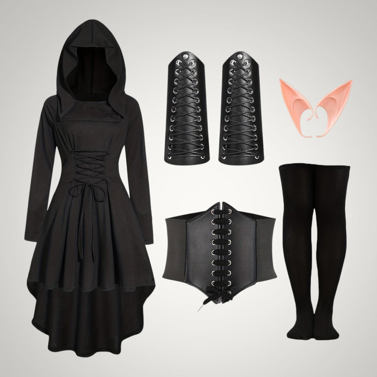 Scarlett | Women's 5 Piece Medieval Hooded Renaissance Halloween Costume