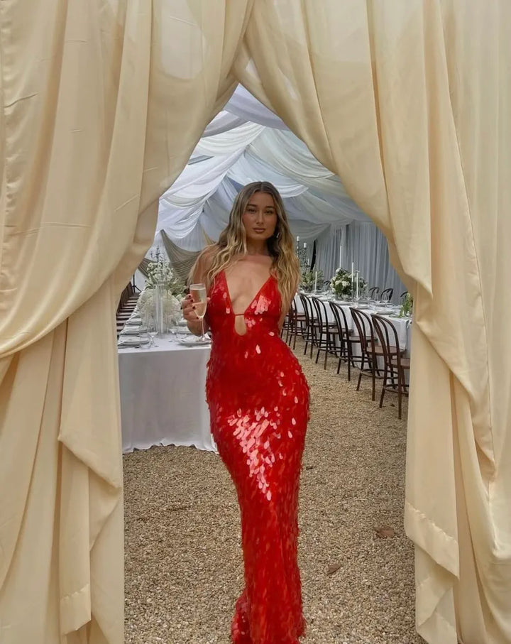 Tinley | Women’s Elegant Sequin Wedding Guest Dress