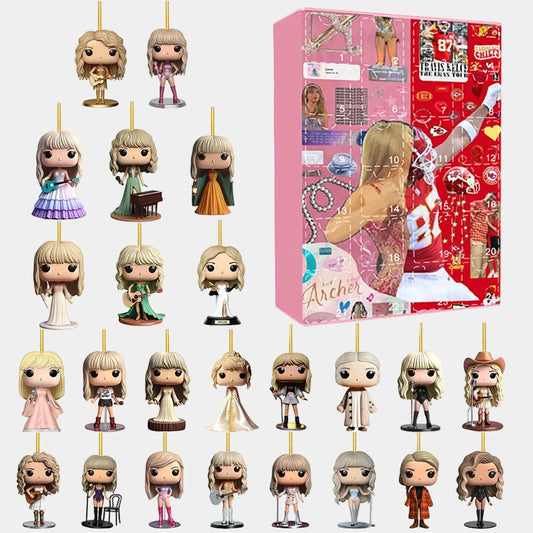 Advent Calendar with 24 Taylor Swift Figurine Ornaments