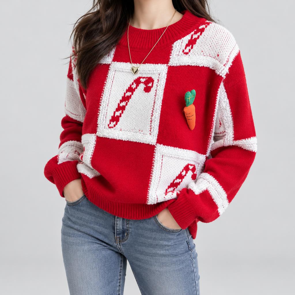 Alison | Women's Festive Ugly Christmas Jumper with Cardigans