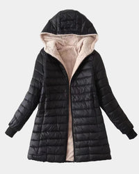 Amber | Women's Fleece Lined Hooded Winter Puffer Jacket