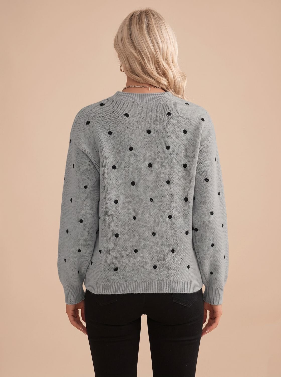 Aoife | Women's Polka Dot Relaxed Knit Jumper