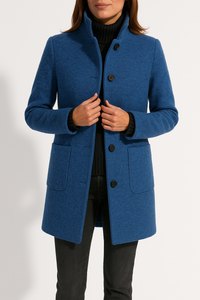 Ariana | Women's Elegant Woolmix Standing Collar Coat