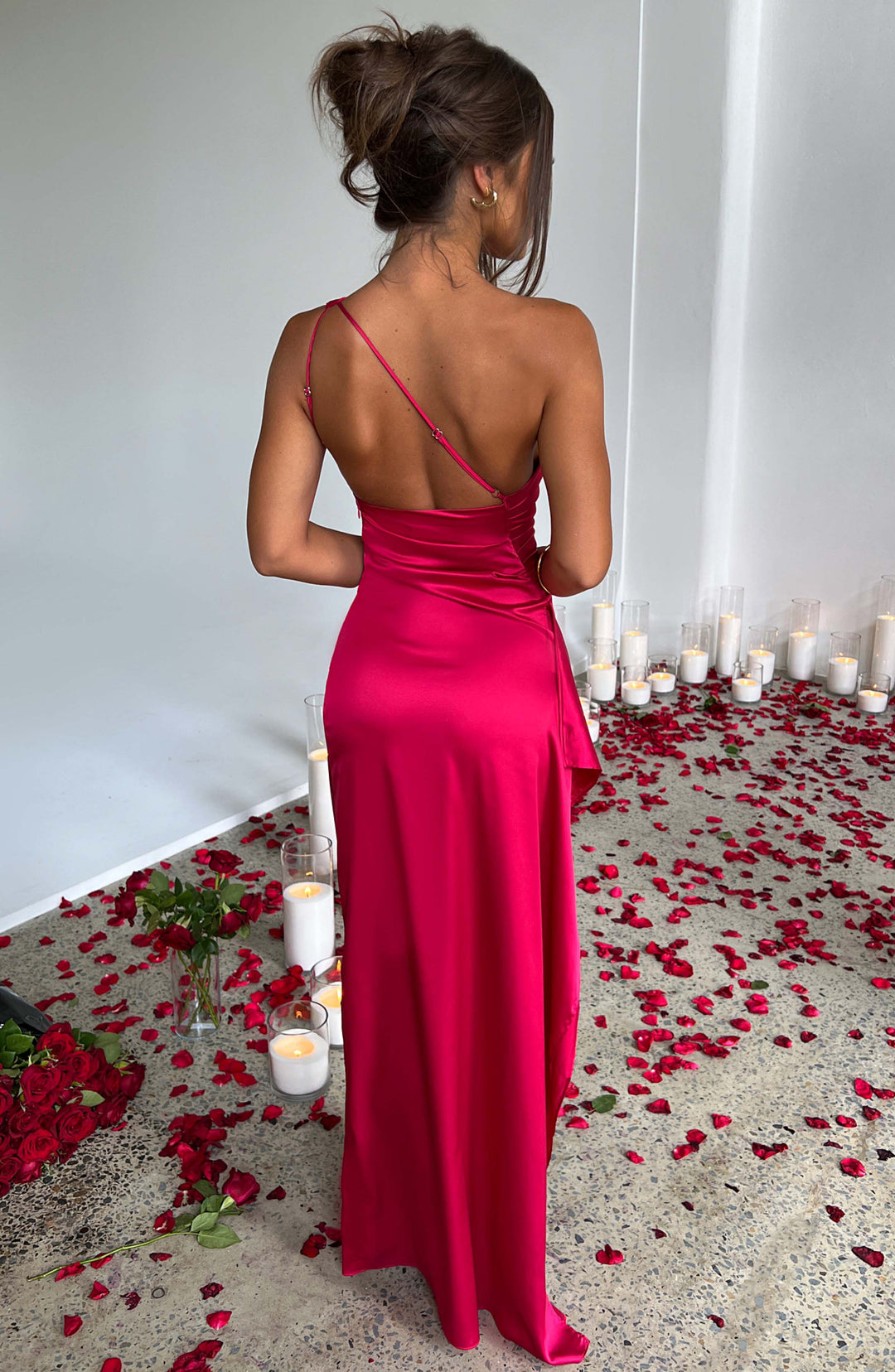 Genevieve | Women's One-Shoulder Maxi Evening Dress