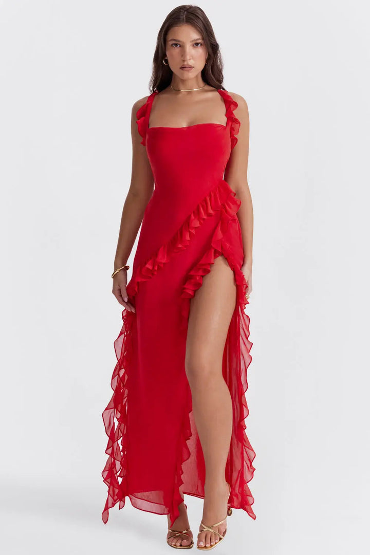 Emily | Women's Ruffled Maxi Evening Dress