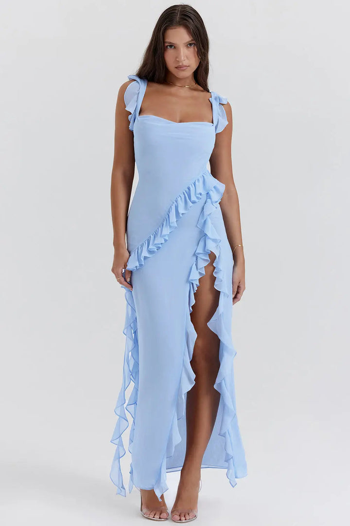 Emily | Women's Ruffled Maxi Evening Dress