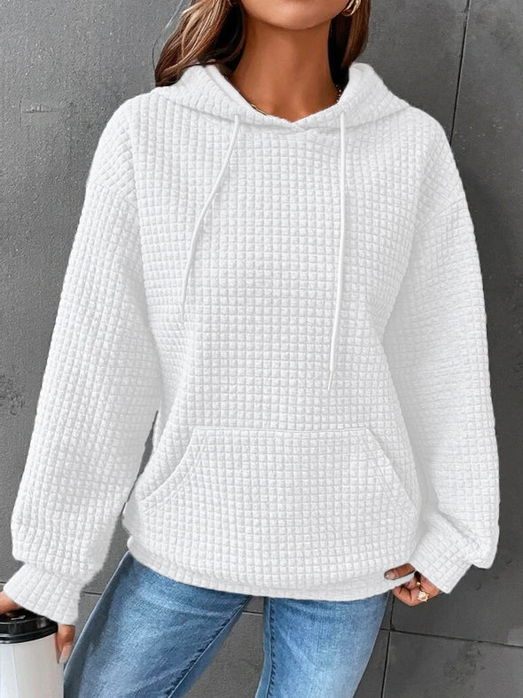 Bella | Women’s Textured Kangaroo Pocket Hoodie