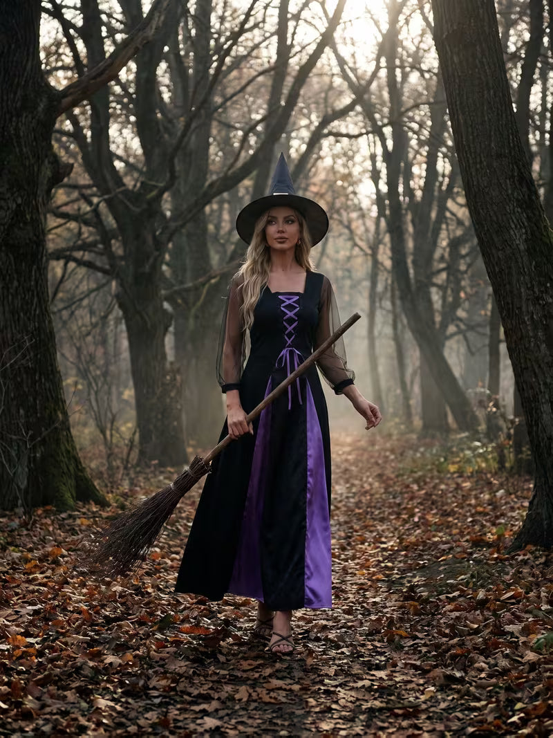 Harriet | Women's Halloween Witch Costume Dress With Hat