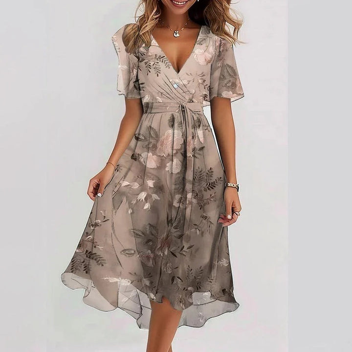 Kesia | Women’s Elegant Floral Summer Midi Dress