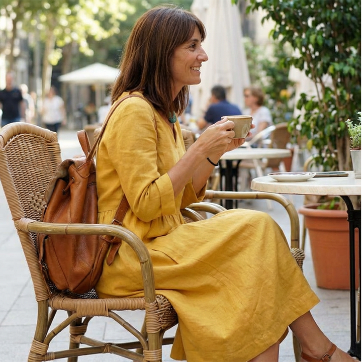 Delora | Women’s V-Neck Midi Casual Dress
