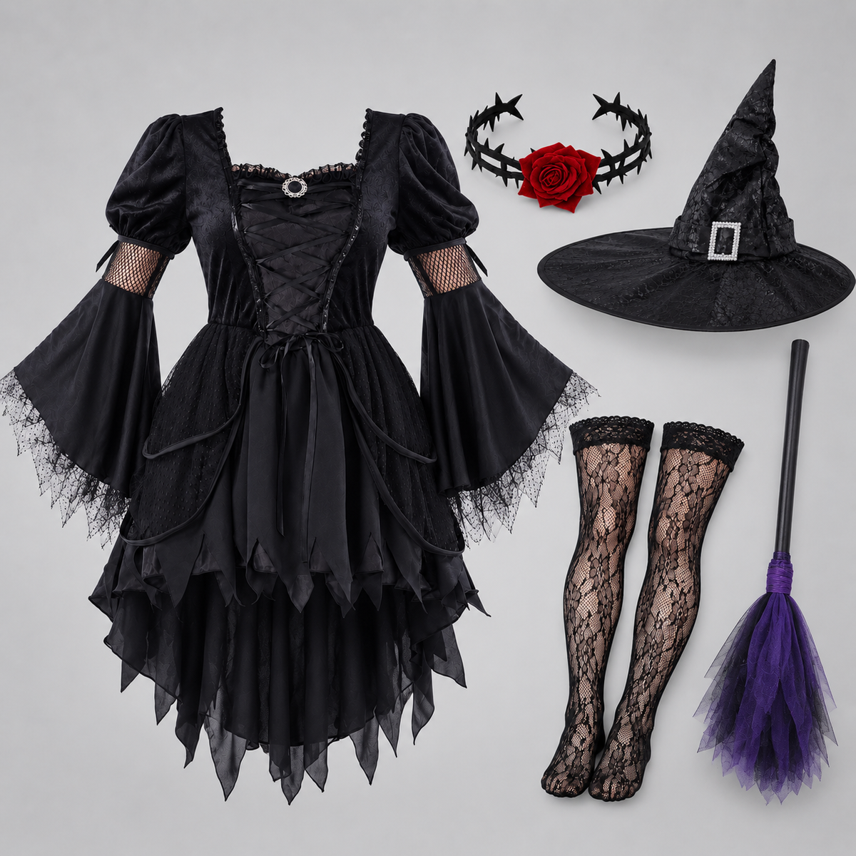 Arabella | Women's Gothic Witch Halloween Costume Dress