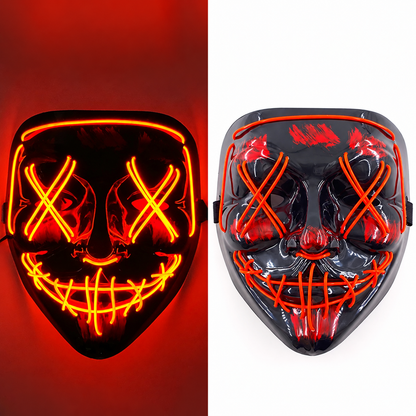 Jacob | Light-Up Halloween LED Purge Mask with Neon Glow