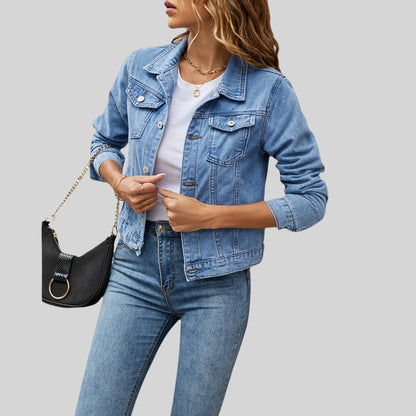 Gabrielle | Women's Casual Denim Jacket with Pockets