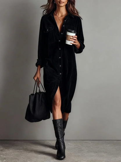 Samira | Women's Casual Button-Up Midi Dress