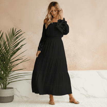 Camila | Women's Elegant Off-Shoulder Summer Maxi Dress