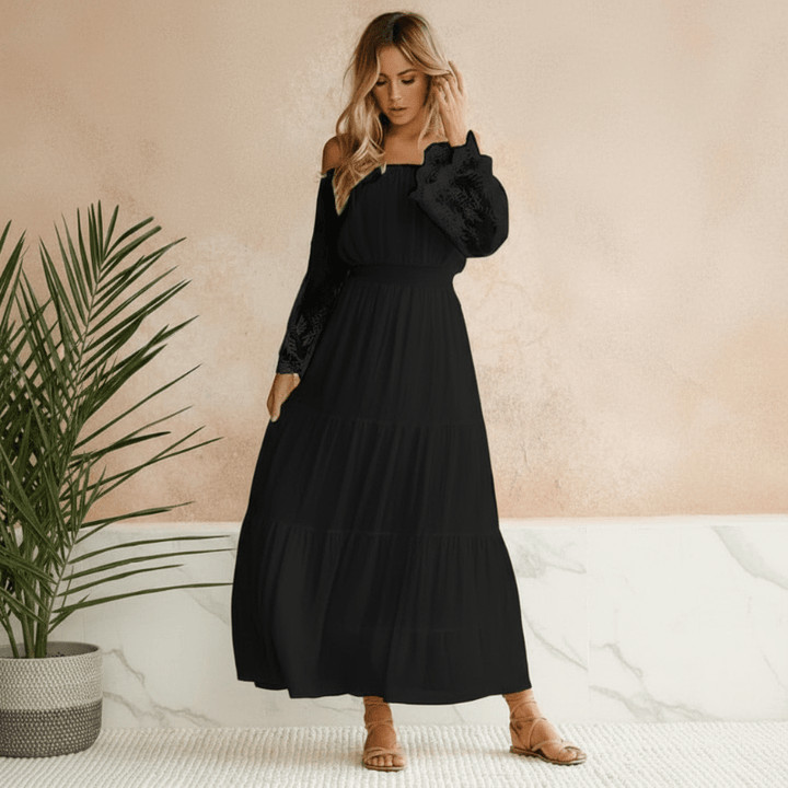 Camila | Women's Elegant Off-Shoulder Summer Maxi Dress