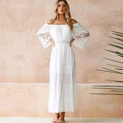 Camila | Women's Elegant Off-Shoulder Summer Maxi Dress