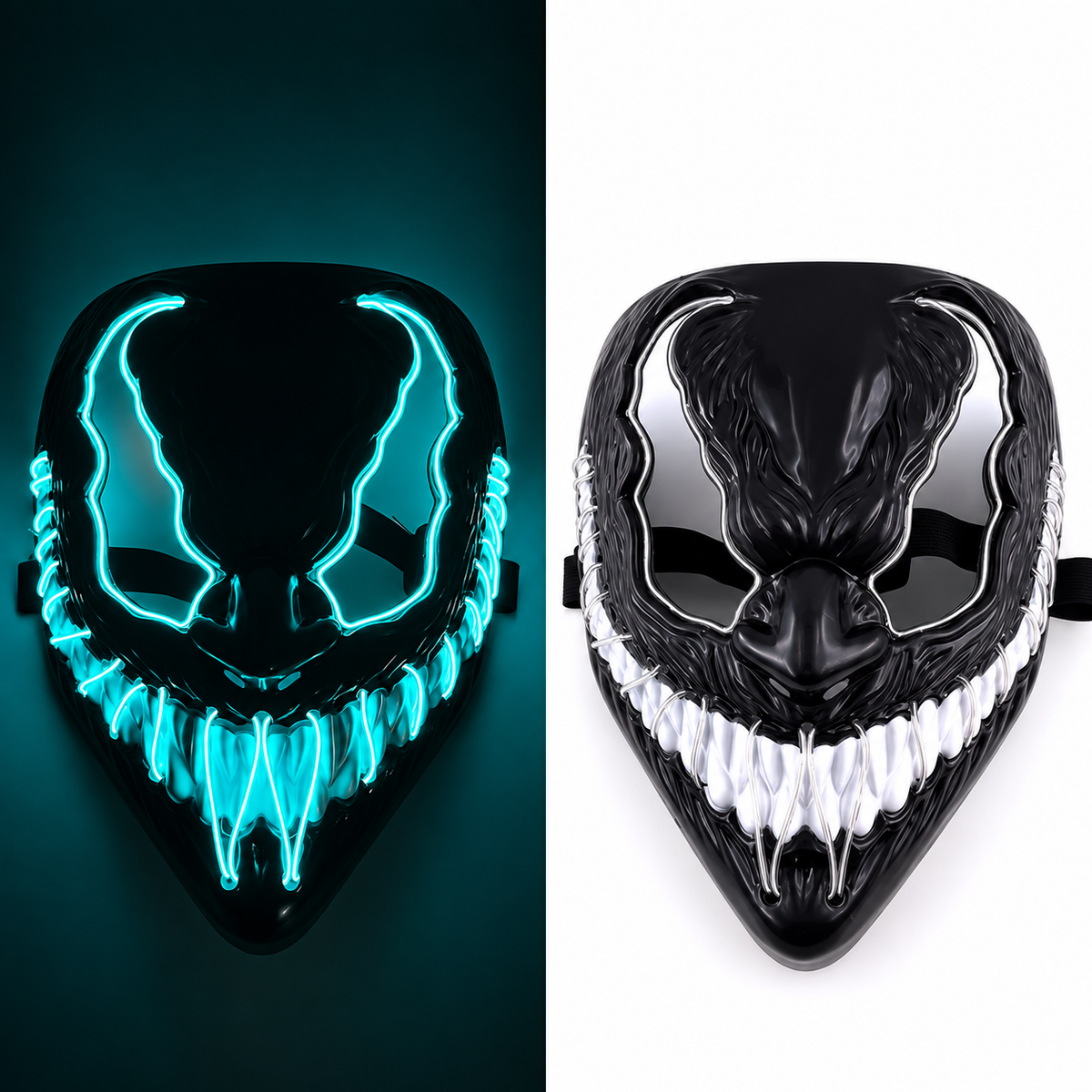 Jacob | Light-Up Halloween LED Purge Mask with Neon Glow