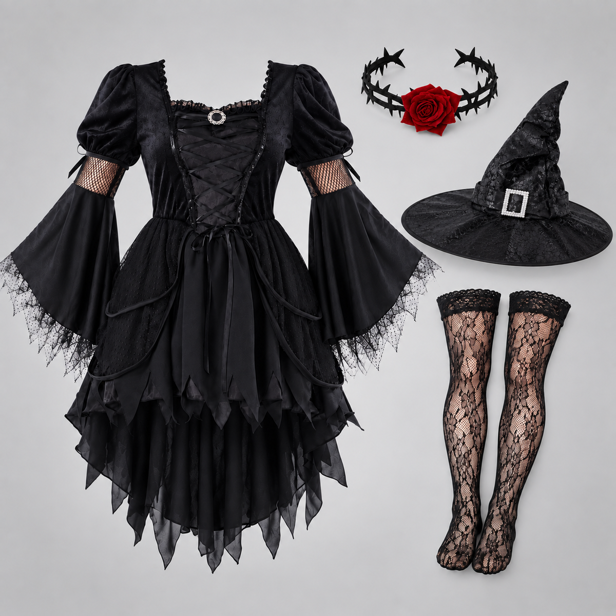 Arabella | Women's Gothic Witch Halloween Costume Dress