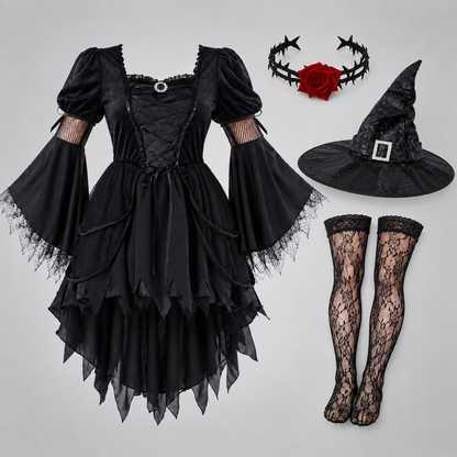 Arabella | Women's Gothic Witch Halloween Costume Dress