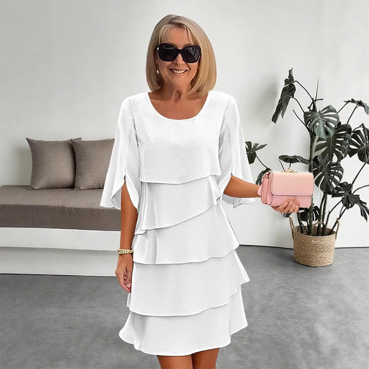 Danica | Women’s Casual Ruffle Tier Midi Dress