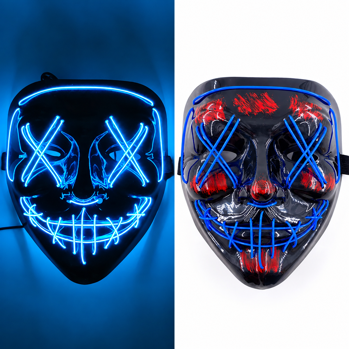 Jacob | Light-Up Halloween LED Purge Mask with Neon Glow
