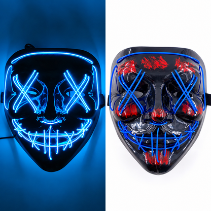 Jacob | Light-Up Halloween LED Purge Mask with Neon Glow