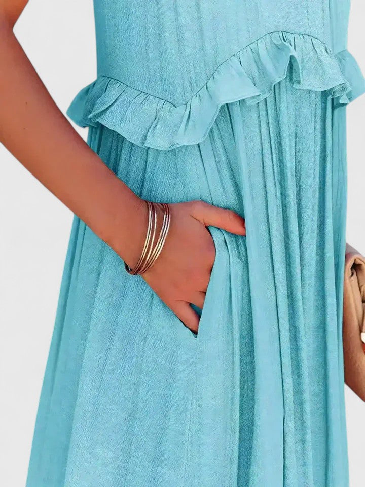 Olivia | Women's Elegant Draped Maxi Dress