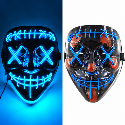 Jacob | Light-Up Halloween LED Purge Mask with Neon Glow