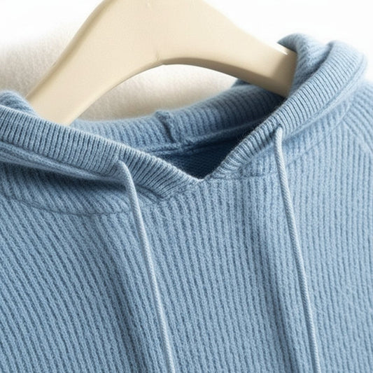 Camila | Women's Ribbed Hooded Knitted Jumper