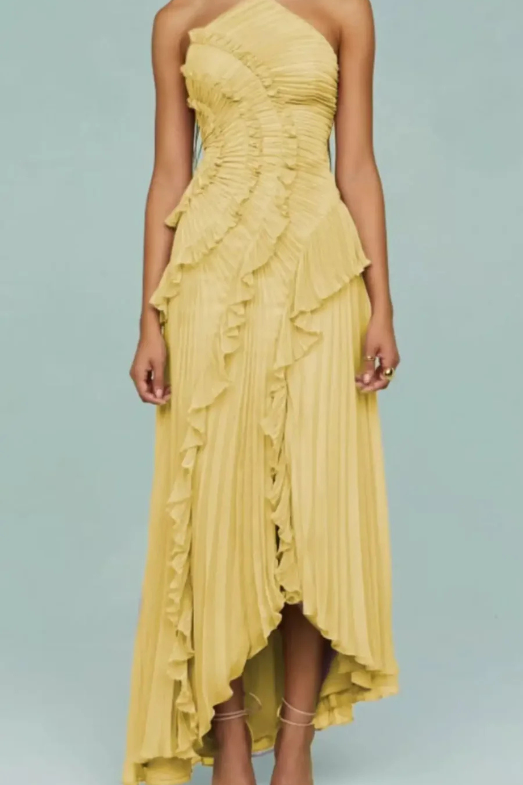 Camilla | Women's Halter Backless Wedding Guest Maxi Dress