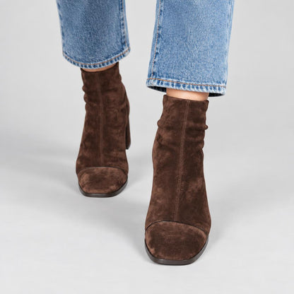 Camilla | Women's Heeled Suede Ankle Boots