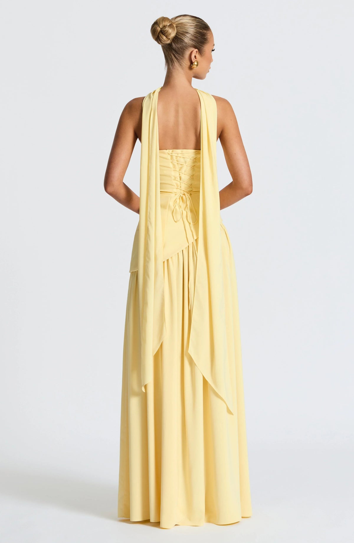 Carolyn | Women's Draped Strapless Occasion Maxi Dress