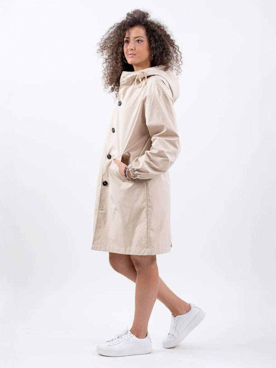 Carolyn | Women's Oversized Water Resistant Hooded Windbreaker Rain Jacket