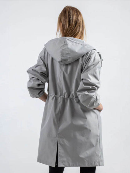 Carolyn | Women's Oversized Water Resistant Hooded Windbreaker Rain Jacket